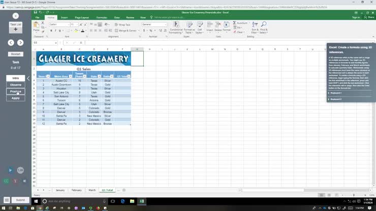 Excel Ch5 SAM-3D Referencing