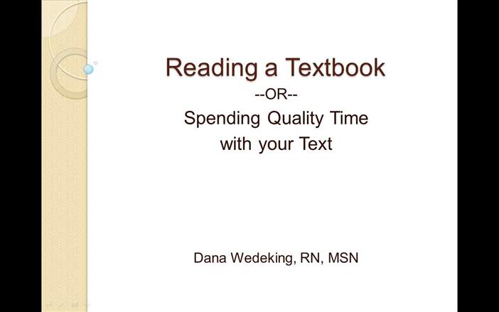 Reading a Textbook