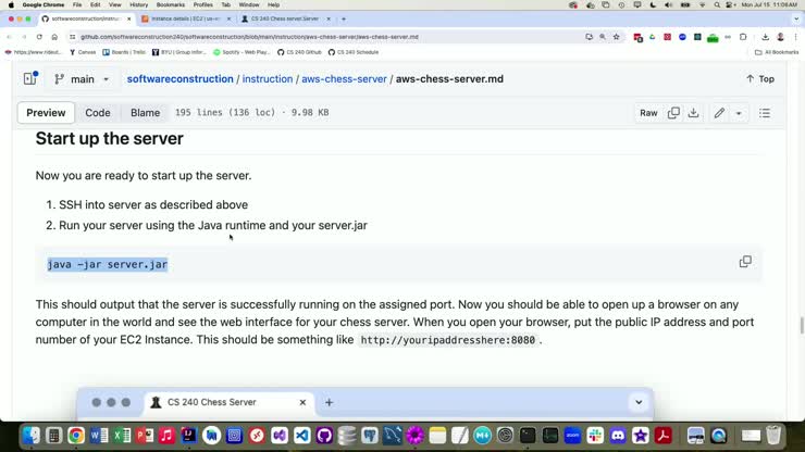 CS 240 - Configure Your Chess Server to Start When Your EC2 Instance Starts