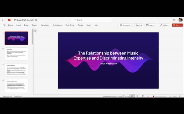 TA Final Presentation Example