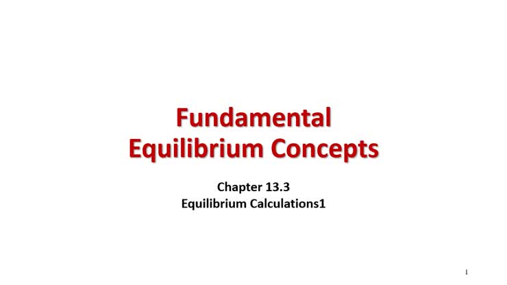 Ch 13V3 Equilibrium Calculations1
