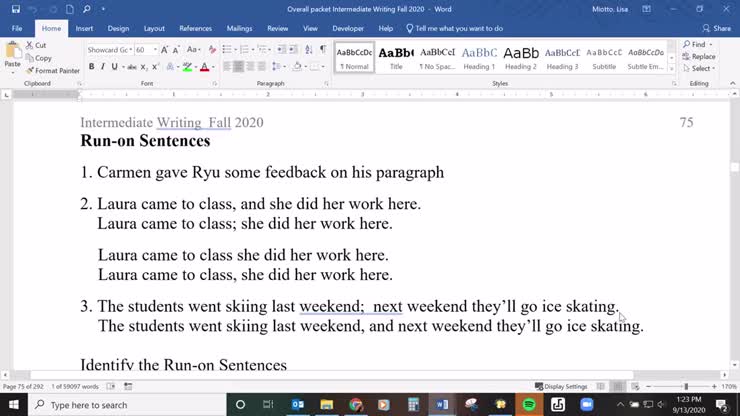 Run-on Intro