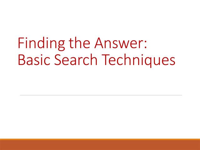 FindingtheAnswer