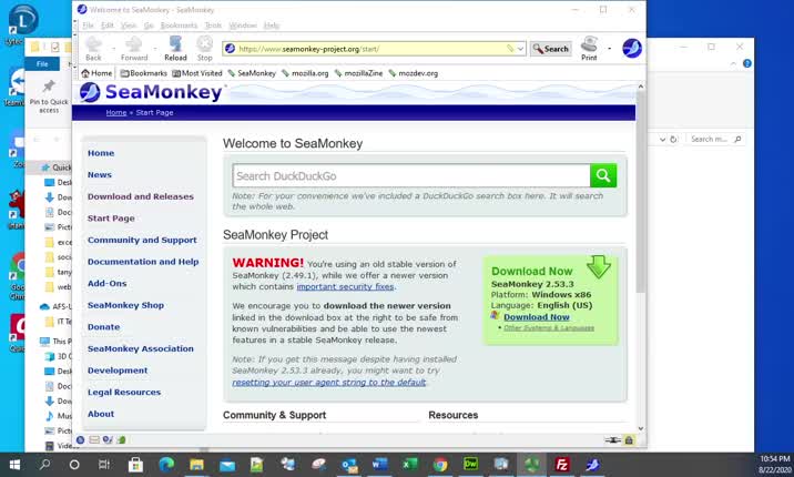 seamonkey - create a new page - skill 1