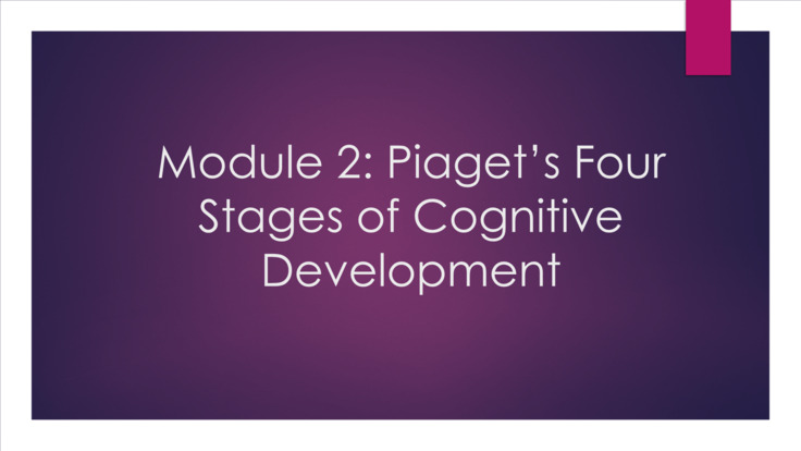 Piaget's Four Stages of Cognitive Development