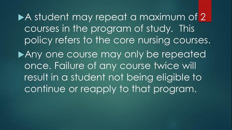Course Failure -Nursing