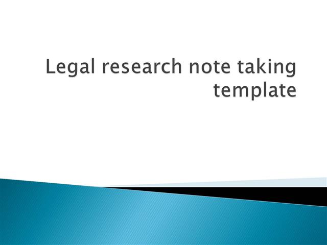 Note taking templates