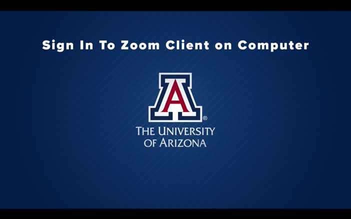 Sign In to Zoom Client with UA Zoom Account (Computer)