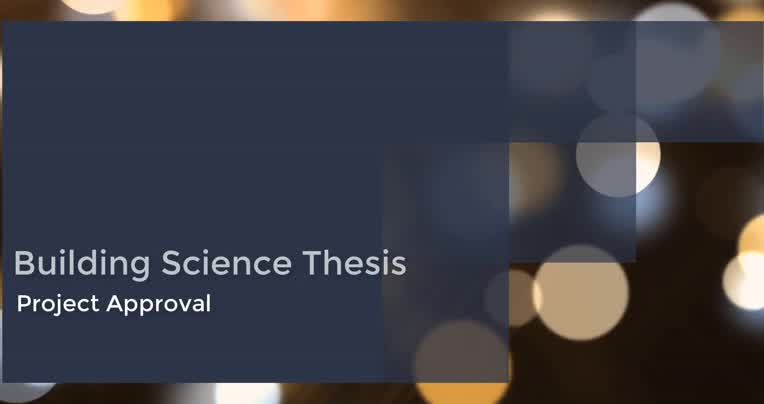 Thesis Project Approval