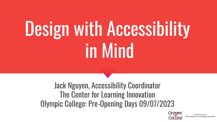 Day 3 - Design with Accessibility in Mind