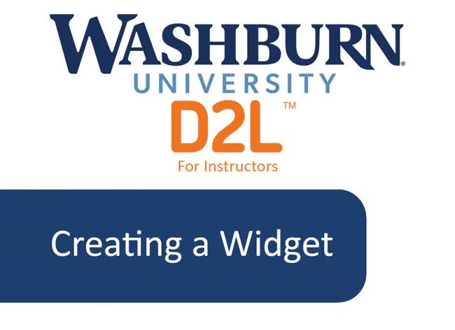 Instructor Creating Widget