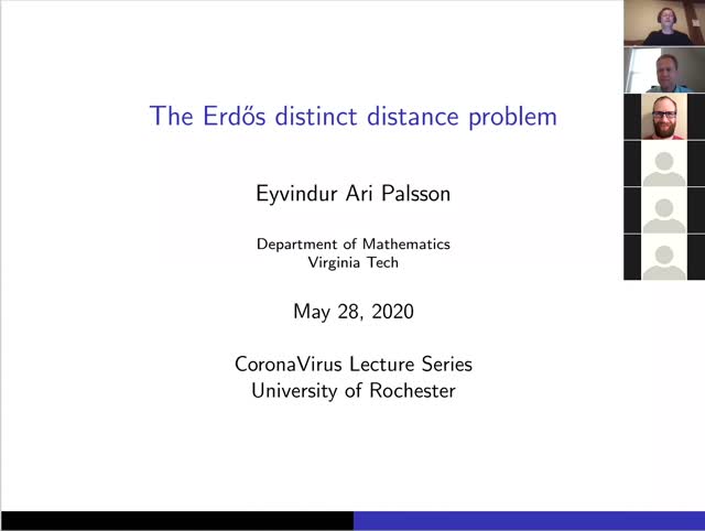 Erdos distinct distances problem