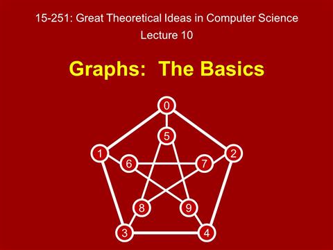 Lecture 10 - Graphs: The Basics