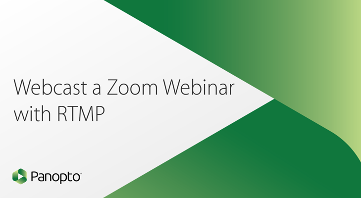 Webcast a Zoom Webinar with RTMP