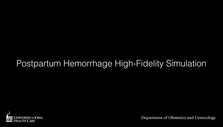 Postpartum Hemorrhage High-Fidelity Simulation