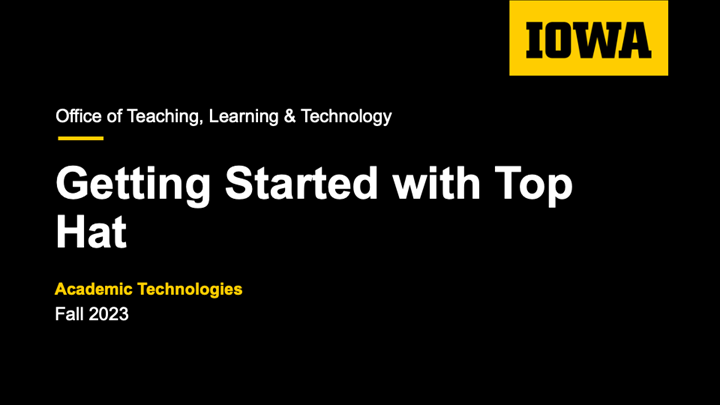 Getting Started with Top Hat