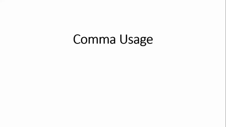 Comma Usage