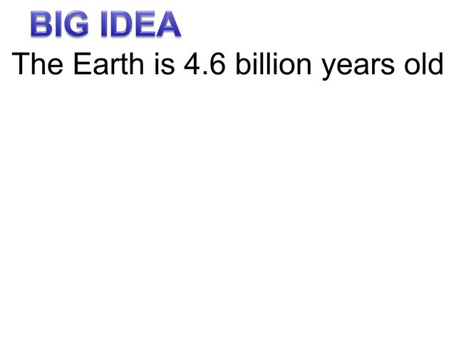 Monday, August 24 Earth History Summary/finish