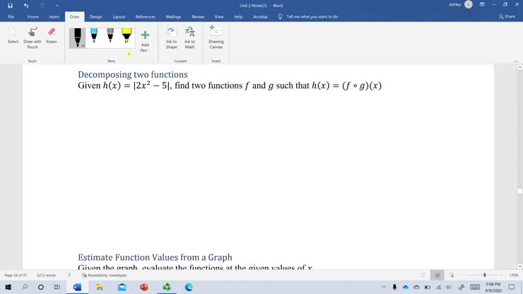 Decomposing 2 functions