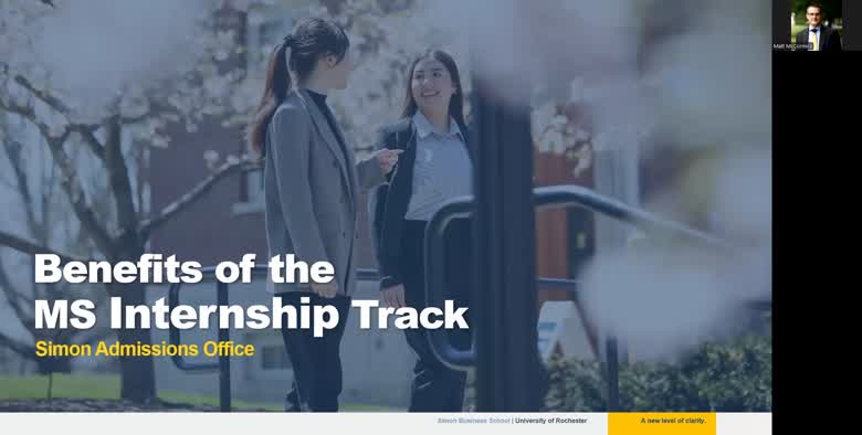 Benefits of the MS Internship Track