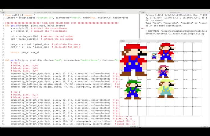 Lecture 15.2 - Drawing Mario