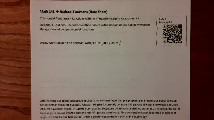 3 7 Rational Functions -- part 1 (Arrow Notation)
