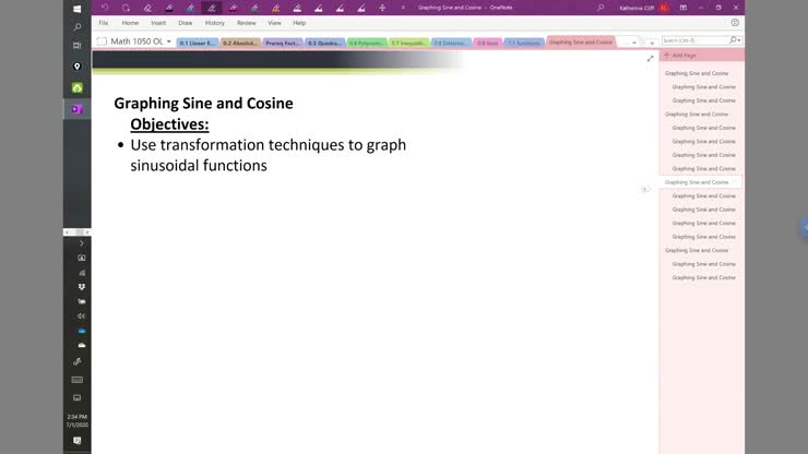 Graphing Sinusoidal Function Example 1