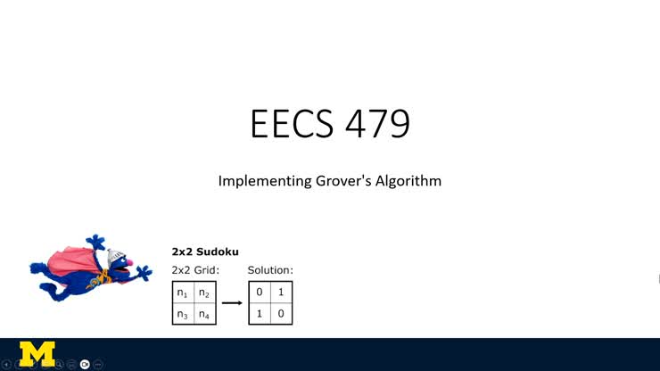 Lecture 12 - Part 01: Implementing Grover's Algorithm