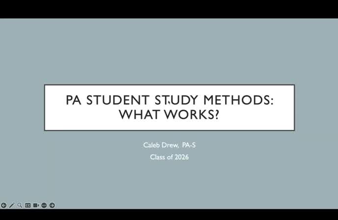 PA Student Study Methods: For Incoming Students
