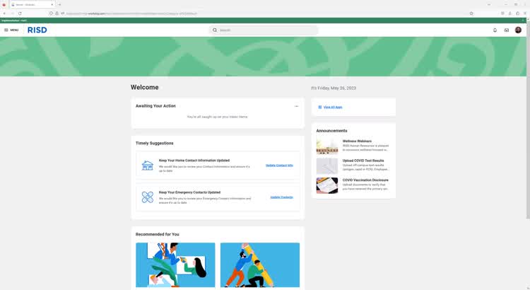 Search for Student in Workday