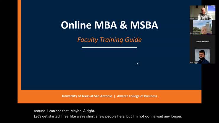 Online course training (Tuesday)