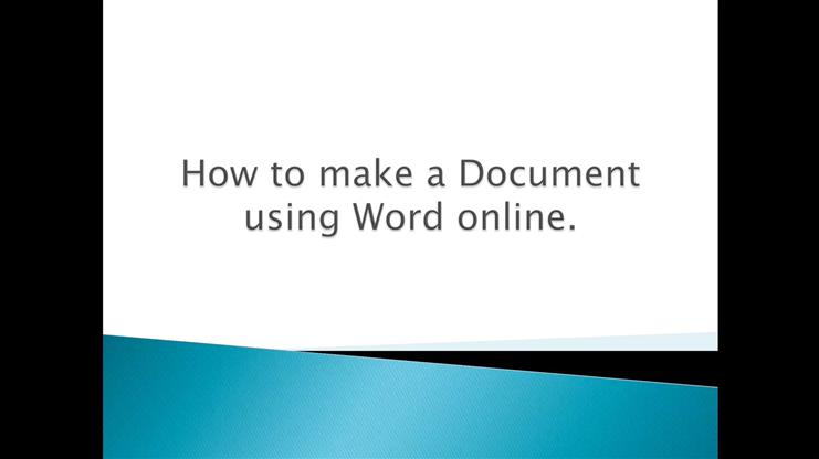 How to create a Word Online document