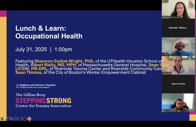 Lunch & Learn: Occupational Health