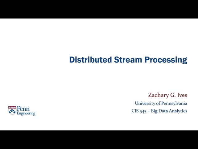Distributed Stream Processing
