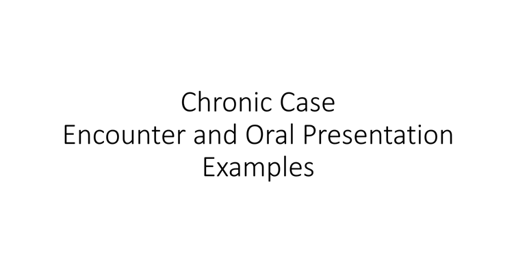 Chronic Case Chronic Case Example--Diabetes