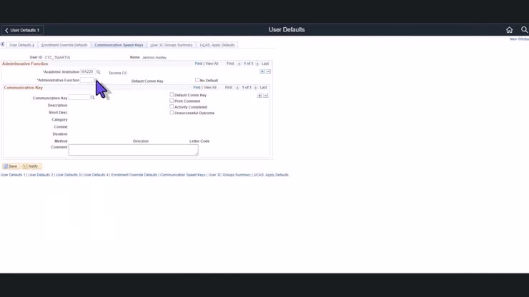 Set Up User Defaults for Communications - No Audio