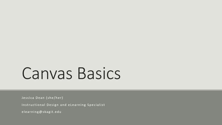 Canvas Basics for Students