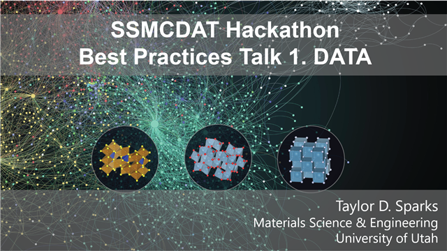 Hackathon: Best practices Talk 1: DATA 1/19/2023