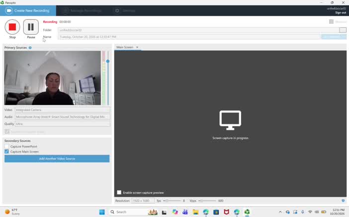 Week 10 Using Panopto
