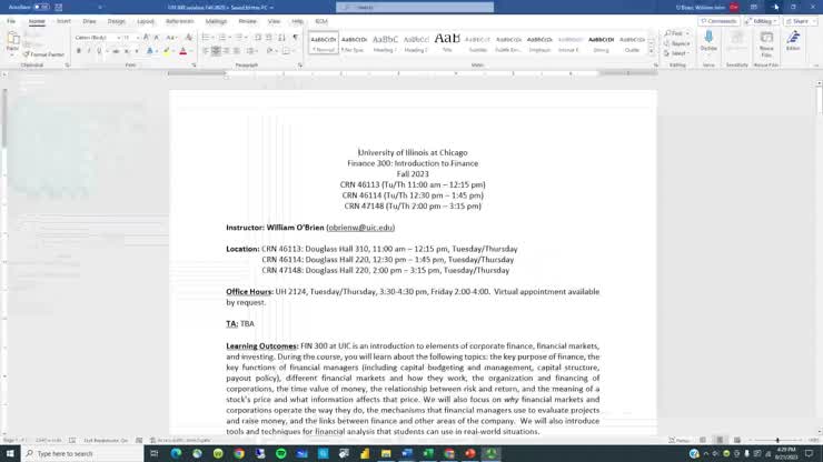 Student instructions for Excel Part 1