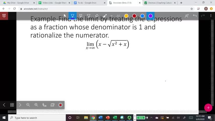 MAT 271 Limits at infinity homework problems