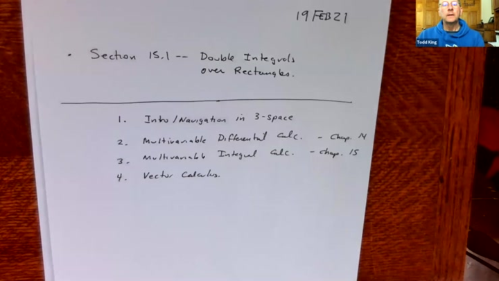 Horizontal Rectangles For Integrals Section 15.1 -- Double Integrals over Rectangles