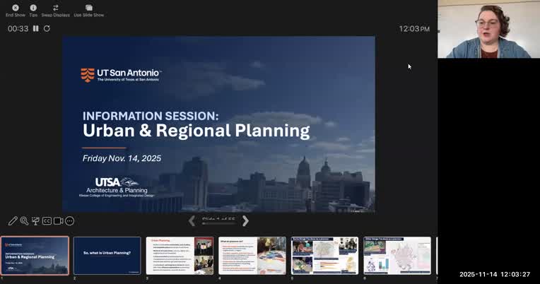 UTSA Urban Planning Info Session - Nov 14, 2025