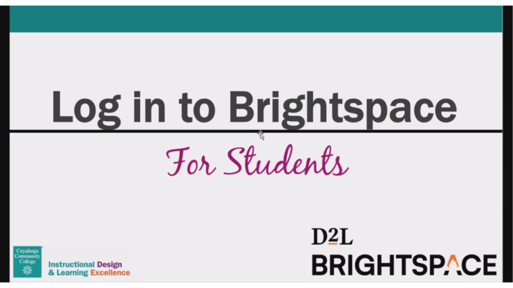 Log in to Brightspace for Students