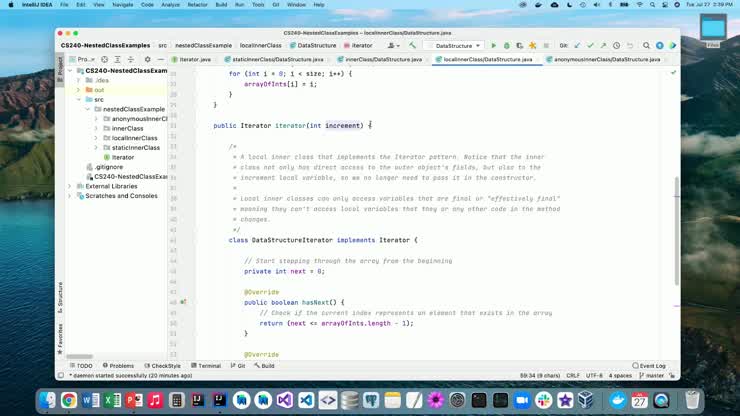 CS 240 - Local Inner-Classes