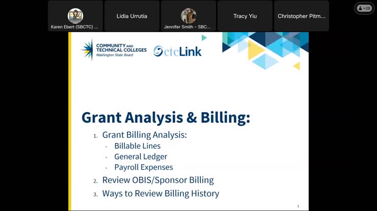 01.08.2024 Mini-Training on Grant Analysis and Billing