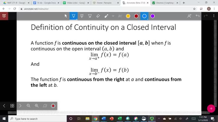 MAT 271 Continuity of Piecewise Functions