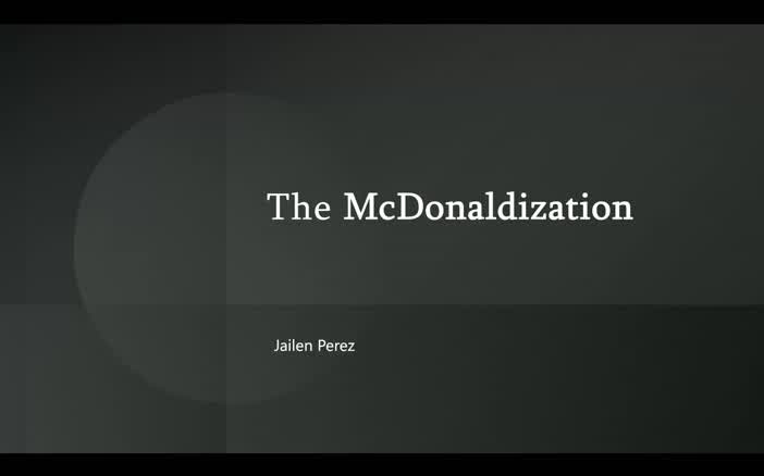 Mcdonaldization