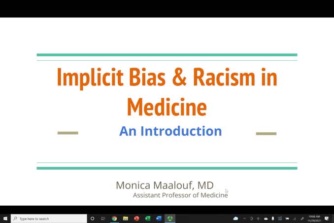 Implicit Bias and Racism in Medicine - M1 Lecture