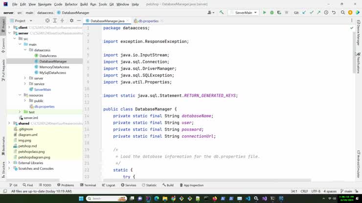 CS - 240 - Initializing Your Database and Tables